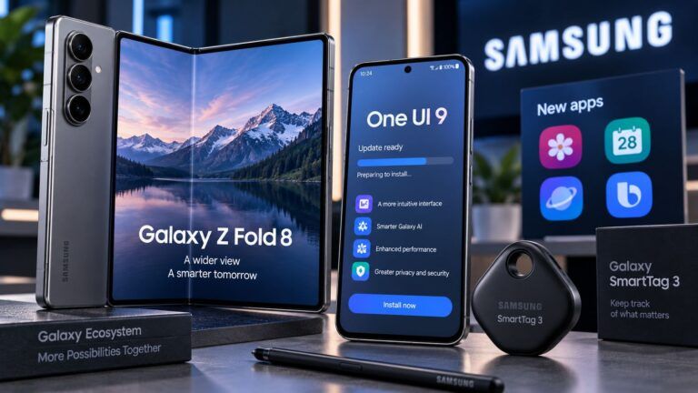 galaxy z fold 8 angoli display one ui 9 s25 smarttag 3
