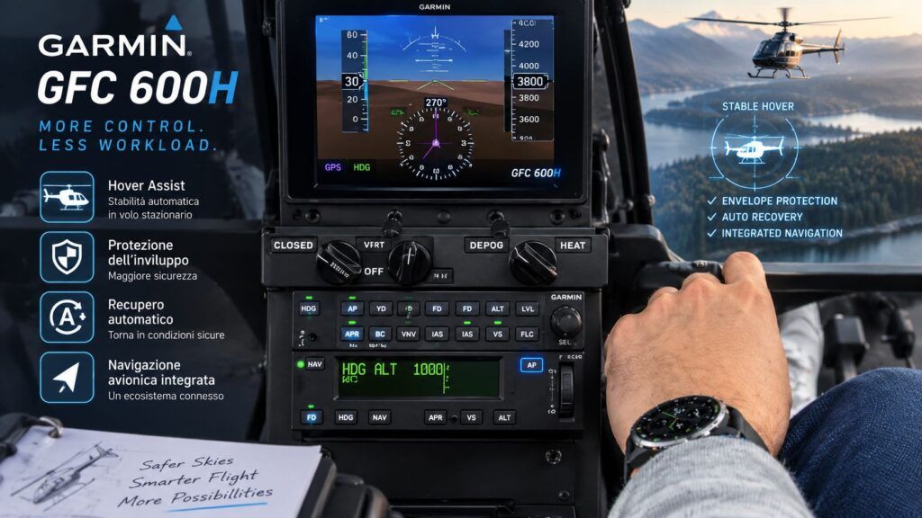 Garmin GFC 600H automatizza l’elicottero tra hover assist e recupero automatico 2 garmin gfc 600h elicotteri autopilota