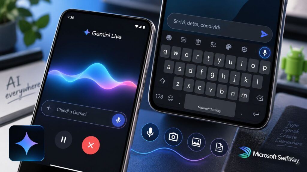 Gemini Live apre alla tastiera: Google rompe il confine tra voce e testo su Android 2 gemini live tastiera voce testo android