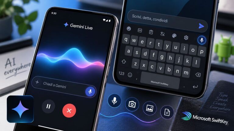 gemini live tastiera voce testo android