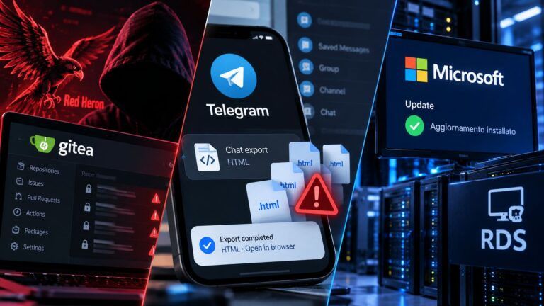 gitea red heron telegram windows limiti patch