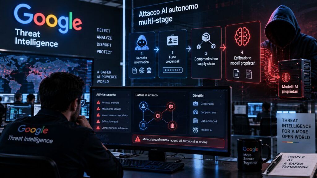Google: gli attacchi AI diventano autonomi e comprimono i tempi della difesa 2 google attacchi ai autonomi agenti credenziali