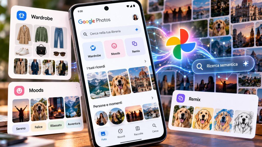 Google Photos diventa un database personale: Gemini indicizza vestiti e ricordi 2 google photos gemini wardrobe moods remix