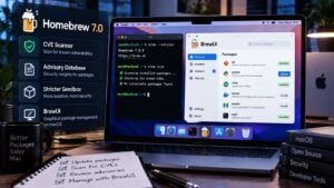 Homebrew 7.0 cambia sicurezza: scanner CVE, sandbox più rigida e GUI nativa su macOS 7 Homebrew 7.0 cambia sicurezza: scanner CVE, sandbox più rigida e GUI nativa su macOS