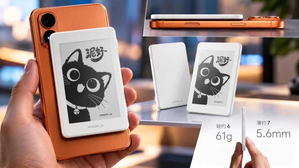 Honor Life S3 trasforma il retro dello smartphone in un mini e-reader E Ink 2 honor life s3 eink magnetico smartphone