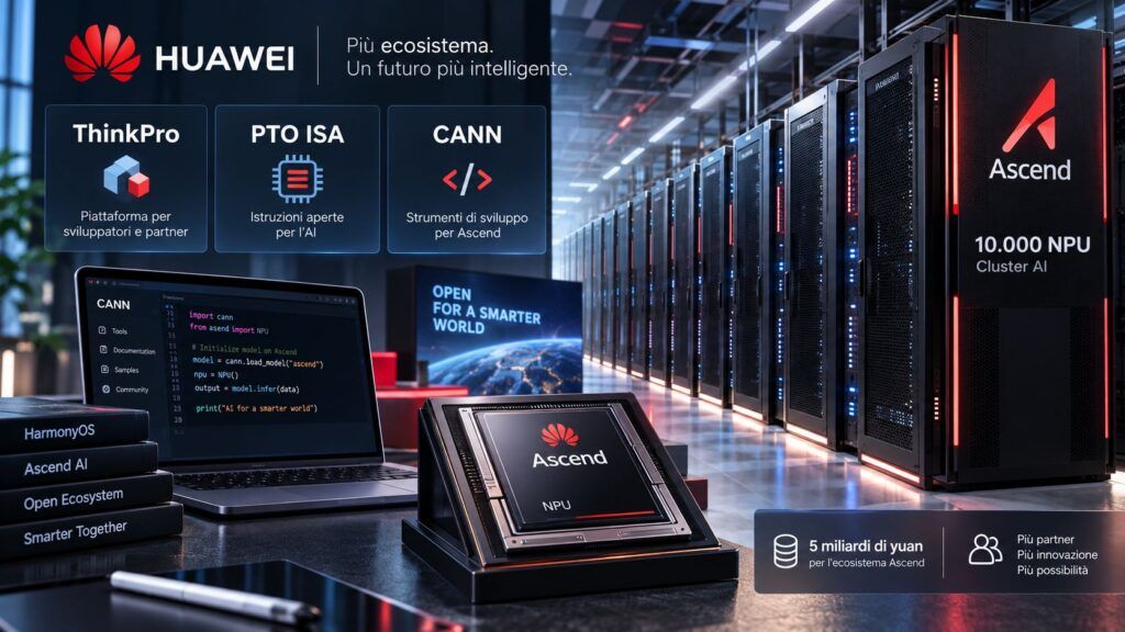 Huawei apre lo stack Ascend: ThinkPro, CANN e 10.000 NPU per sfidare CUDA 2 huawei ascend thinkpro cann 10000 npu open source
