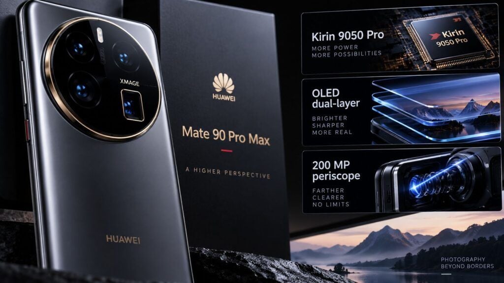 Huawei Mate 90 Pro Max punta su Kirin 9050 Pro e periscopio da 200 MP 2 huawei mate 90 pro max kirin 9050 pro 200mp