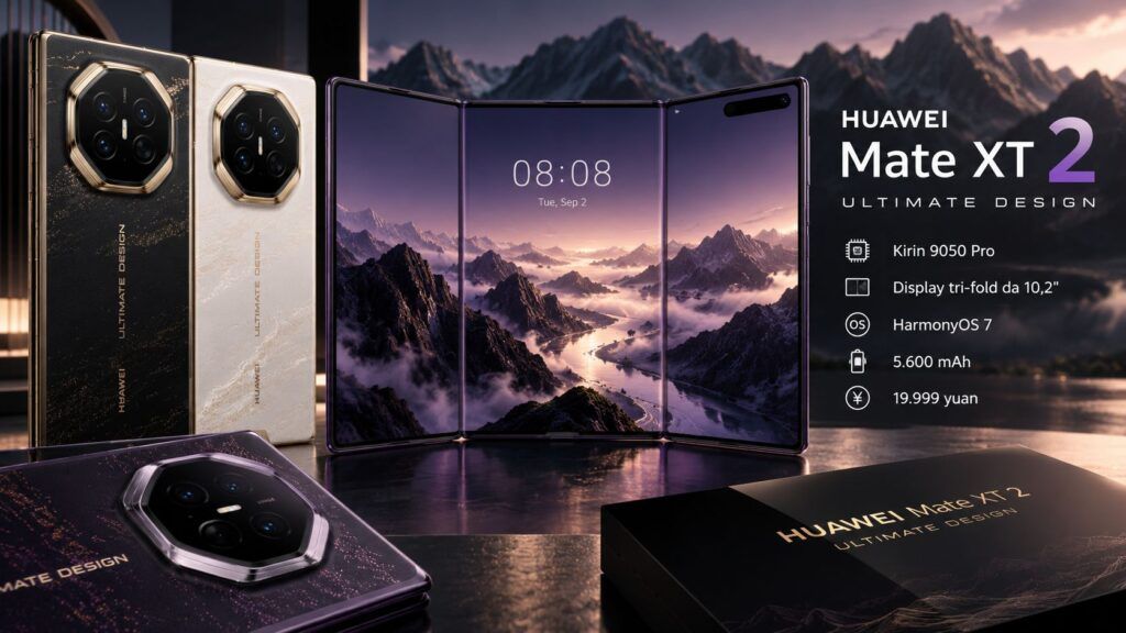 Huawei Mate XT 2 ufficiale: Kirin 9050 Pro e tri-fold da 10,2 pollici 2 huawei mate xt 2 kirin 9050 pro trifold
