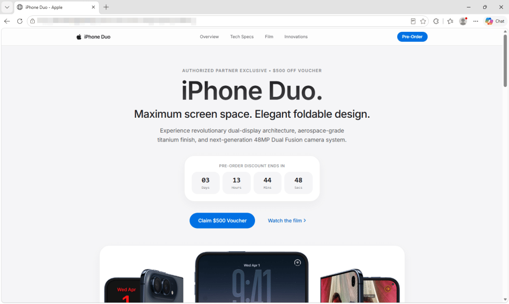 Falso preorder iPhone Duo usa DarkSword: basta aprire la pagina per l’attacco 3 image 1041