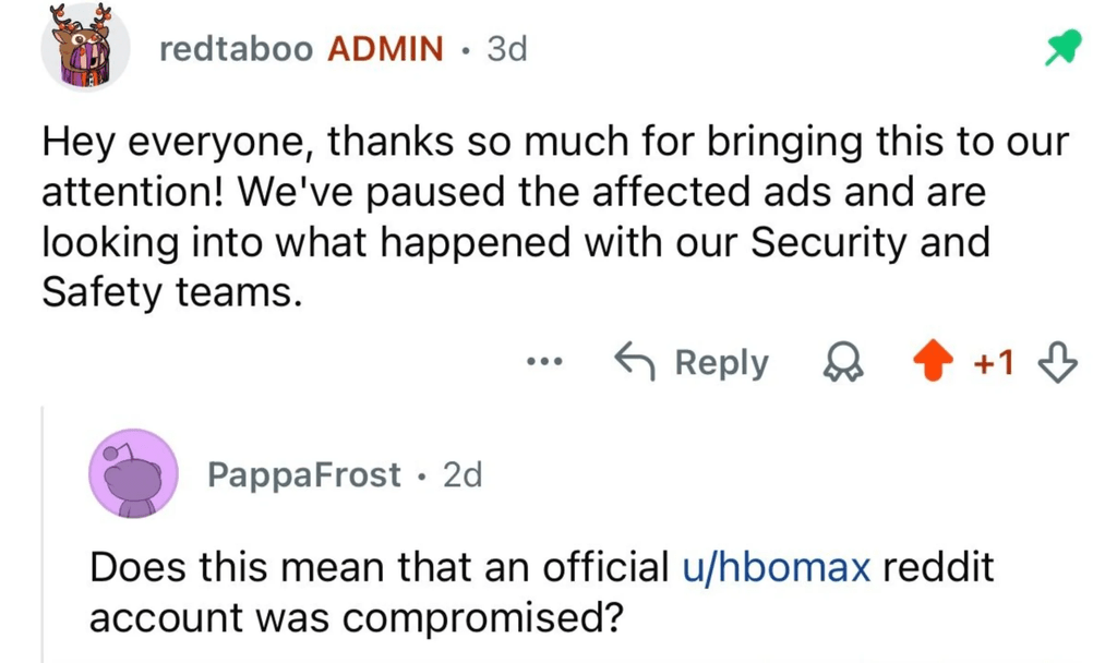 HBO Max compromessa su Reddit: 108 annunci ClickFix svelano l’infrastruttura PasteSwitch 3 image 486