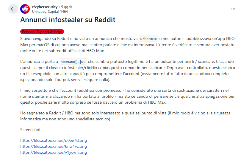HBO Max compromessa su Reddit: 108 annunci ClickFix svelano l’infrastruttura PasteSwitch 5 image 488