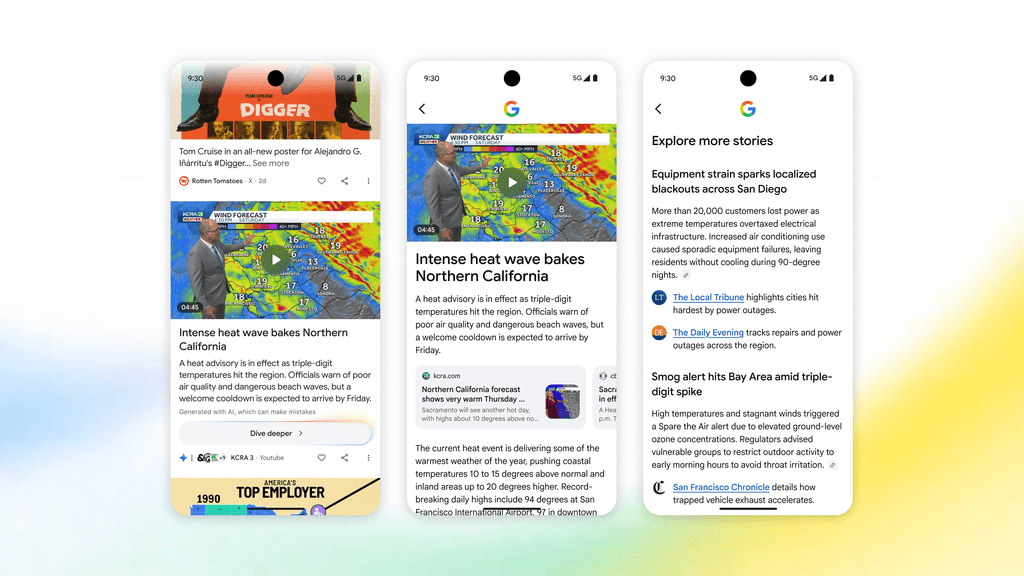 Google Discover mette l’AI prima del clic: Dive Deeper apre una pagina Google 3 image 684