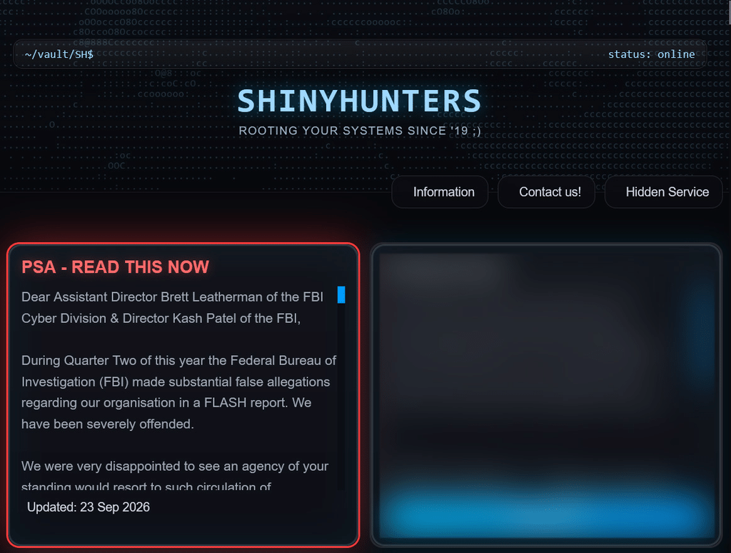 ShinyHunters rivendica il breach FBI: PeopleSoft zero-day e 3 TB di dati restano da verificare 4 image 762