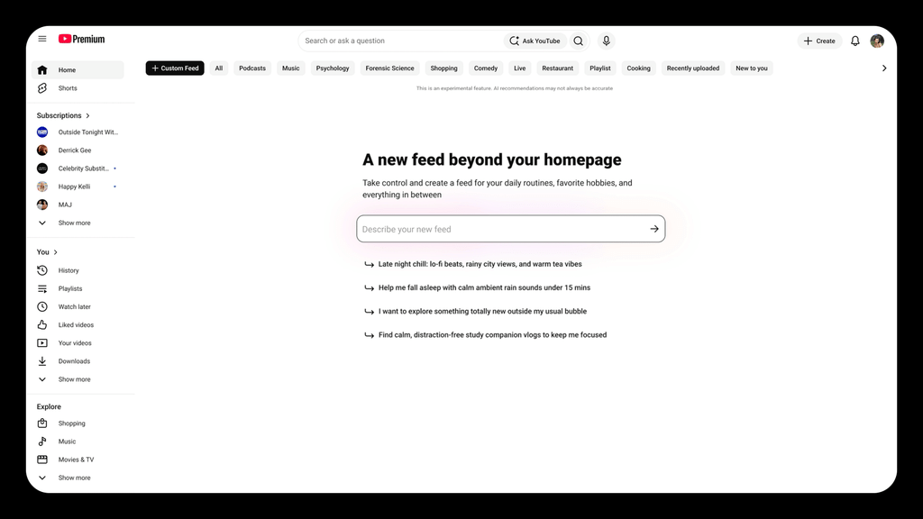 YouTube mette Gemini nell'algoritmo: feed, musica e creator diventano conversazionali 3 image 835