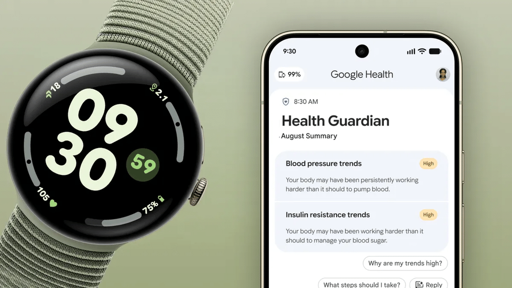 Google Health Guardian su Pixel Watch: pressione, insulina e allerta respiratoria 3 image 893