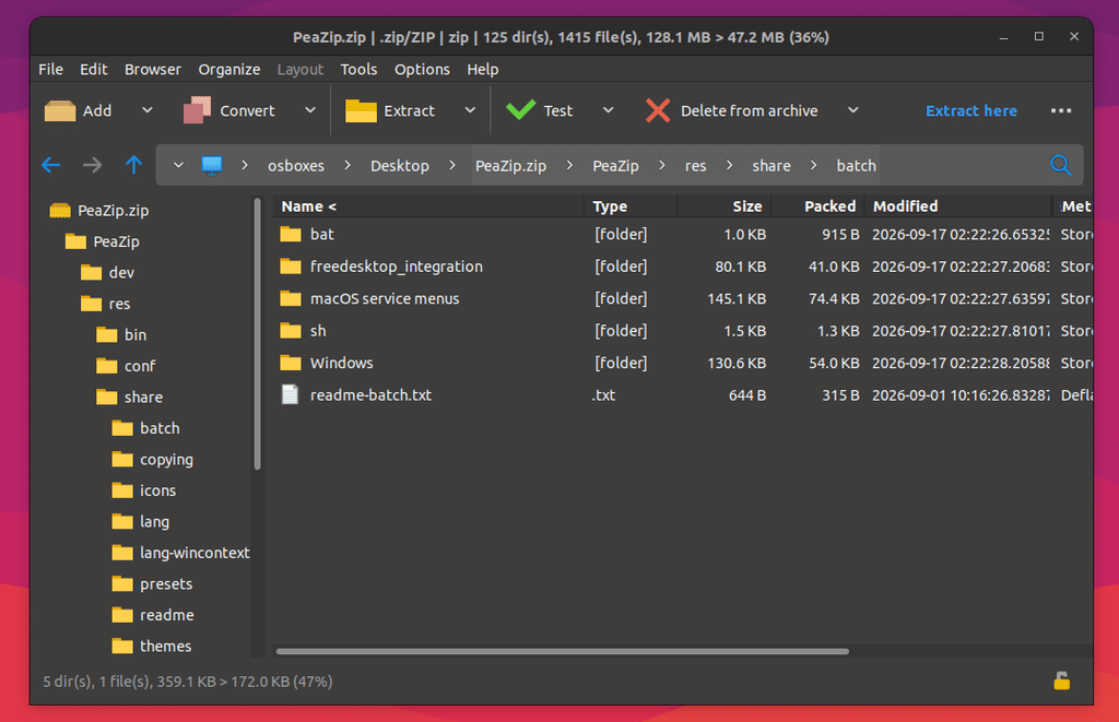 PeaZip 11.3 rafforza ZPAQ e password manager: aggiornamento consigliato 3 image 927