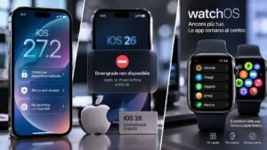 iOS 27.2 prepara l’anti-strappo, Apple chiude il downgrade e aggiorna Watch 3 iOS 27.2 prepara l’anti-strappo, Apple chiude il downgrade e aggiorna Watch