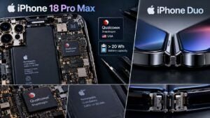 iPhone 18 Pro Max usa Qualcomm negli USA, iPhone Duo svela i segreti del design