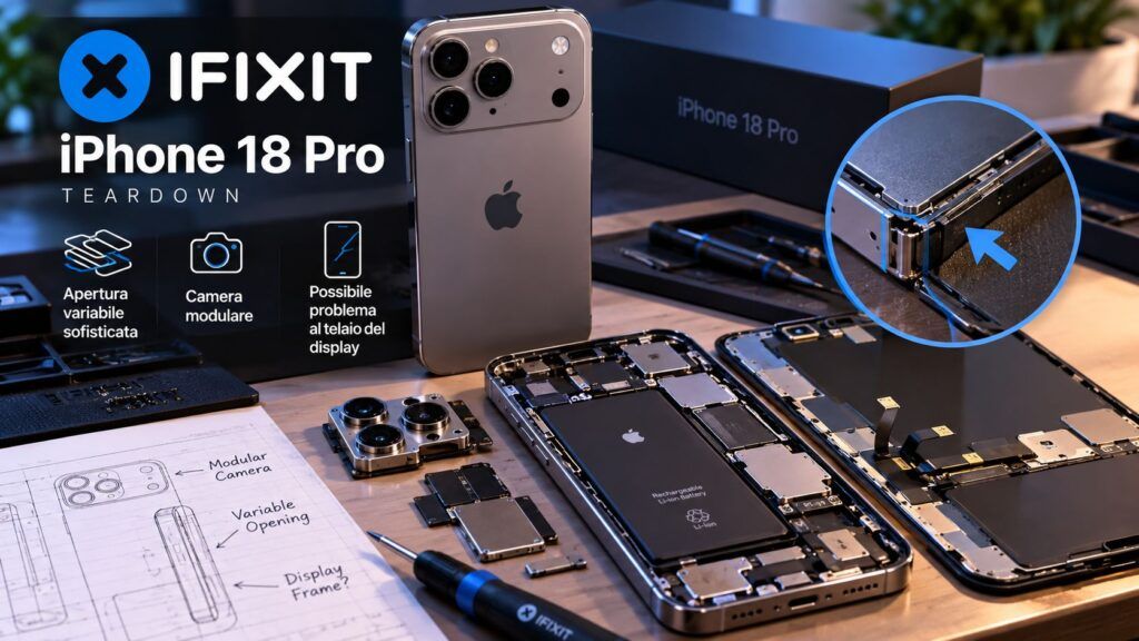 iPhone 18 Pro, il teardown svela l’apertura variabile e un nuovo rischio di riparazione 2 iphone 18 pro teardown apertura variabile riparazione