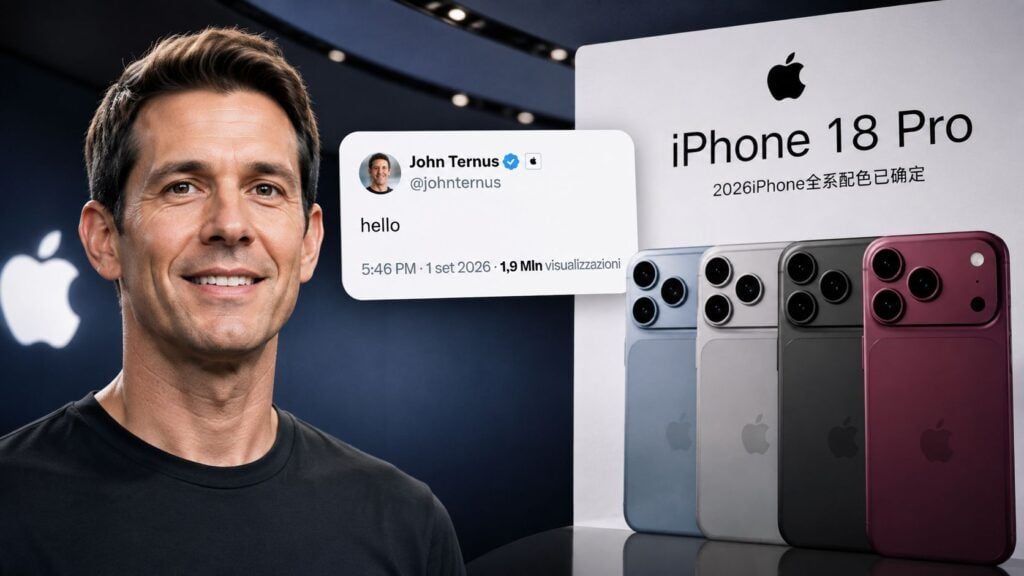 John Ternus apre l’era Apple: debutto su X e colori iPhone 18 Pro 2 john ternus ceo apple x priorita iphone 18 pro colori