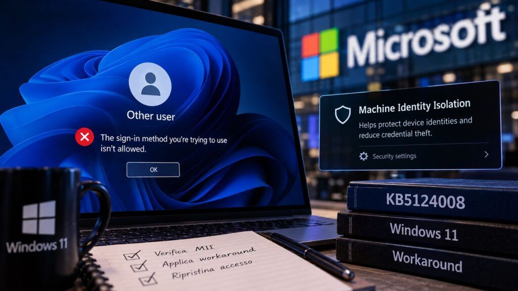 KB5124008 rompe il trust di dominio: Microsoft pubblica il workaround per Windows 11 2 kb5124008 domain trust machine identity isolation windows 11