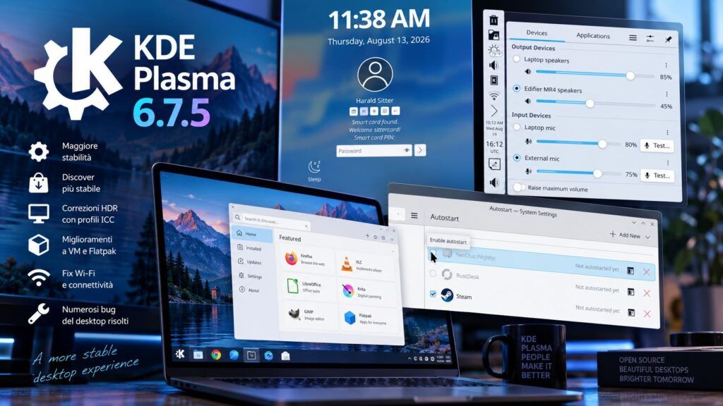KDE Plasma 6.7.5 corregge crash, Discover, HDR e problemi nelle macchine virtuali 2 kde plasma 6 7 5