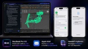 MacBook Pro M6 accelera su AI ed efficienza mentre iOS 27 migliora continuità e Mail 15 MacBook Pro M6 accelera su AI ed efficienza mentre iOS 27 migliora continuità e Mail