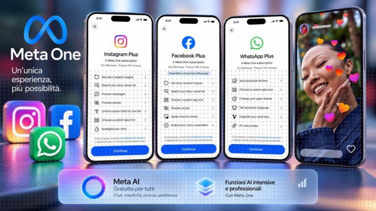meta one abbonamento ai instagram whatsapp facebook