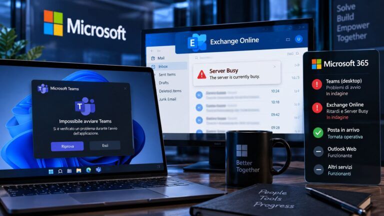 microsoft 365 teams desktop exchange online outage