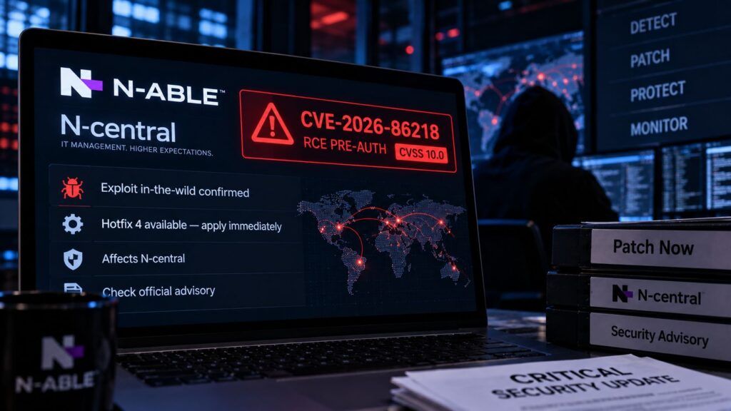 N-able N-central, RCE critica CVSS 10: Hotfix 4 urgente dopo exploit in-the-wild 2 n able n central cve 2026 86218 rce hotfix 4