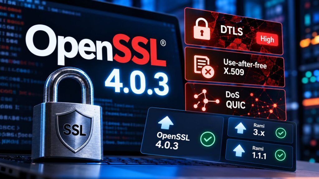 OpenSSL 4.0.3 chiude una falla High in DTLS e nuovi DoS su QUIC 2 openssl 4 0 3 dtls quic vulnerabilita