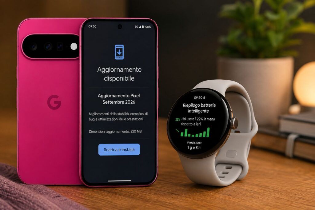 pixel 11 update settembre batteria pixel watch 5