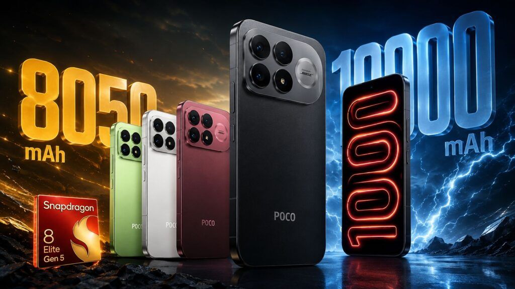Poco F9 Ultra alza l’asticella: Snapdragon 8 Elite Gen 5 e batteria da 8.050 mAh 2 poco f9 ultra pro x8 power redmi k100