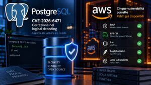 PostgreSQL corregge una falla vecchia di 12 anni, AWS patcha cinque vulnerabilità 4 PostgreSQL corregge una falla vecchia di 12 anni, AWS patcha cinque vulnerabilità