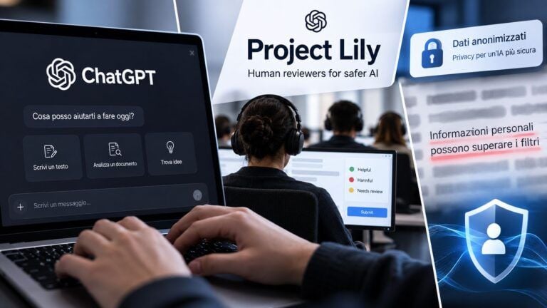 project lily chatgpt revisori umani privacy conversazioni