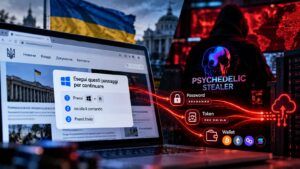 Psychedelic Stealer usa siti ucraini violati e falsi CAPTCHA Cloudflare 1 Psychedelic Stealer usa siti ucraini violati e falsi CAPTCHA Cloudflare