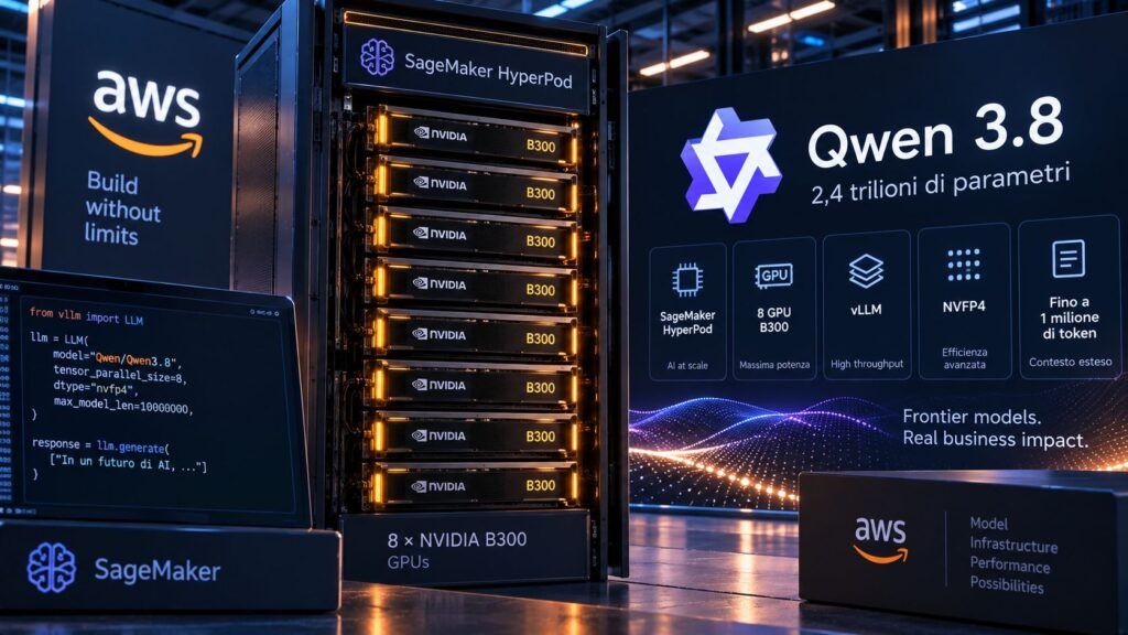 Qwen 3.8 da 2,4 trilioni di parametri arriva su SageMaker HyperPod con vLLM 2 qwen 38 24t sagemaker hyperpod vllm