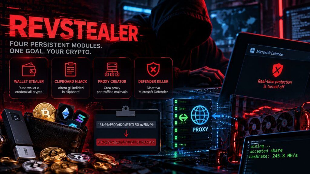 revstealer moduli defender windows update xmrig