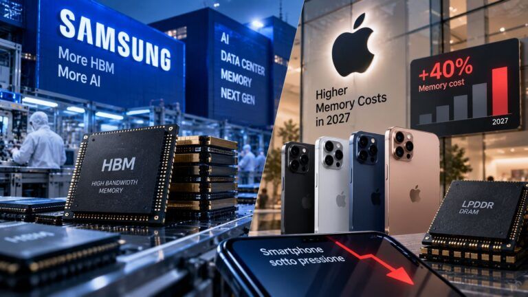 samsung hbm apple memorie prezzi 2027