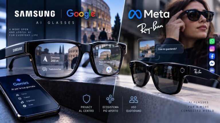 samsung occhiali ai meta google ecosistema