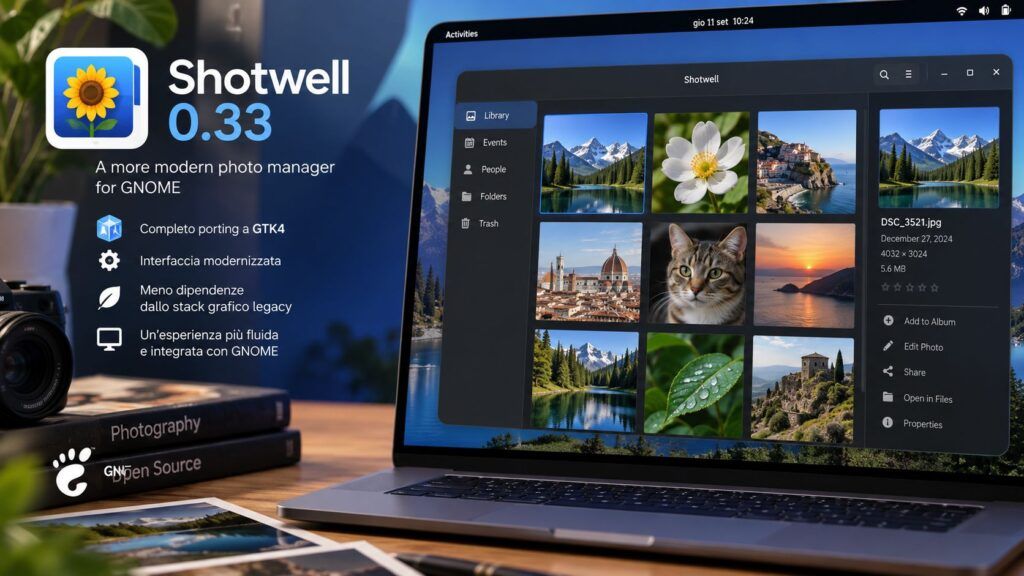 Shotwell 0.33 passa a GTK4: il photo manager di GNOME chiude con lo stack legacy 2 shotwell 0 33 gtk4 gnome