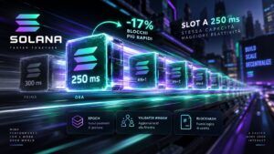 Solana porta gli slot a 250 ms, blocchi più rapidi ma capacità invariata 3 Solana porta gli slot a 250 ms, blocchi più rapidi ma capacità invariata