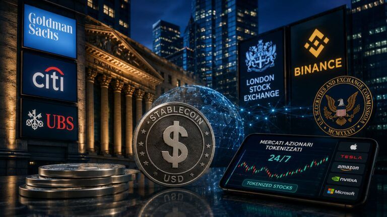 stablecoin banche azioni 24 7 tokenizzazione mercati