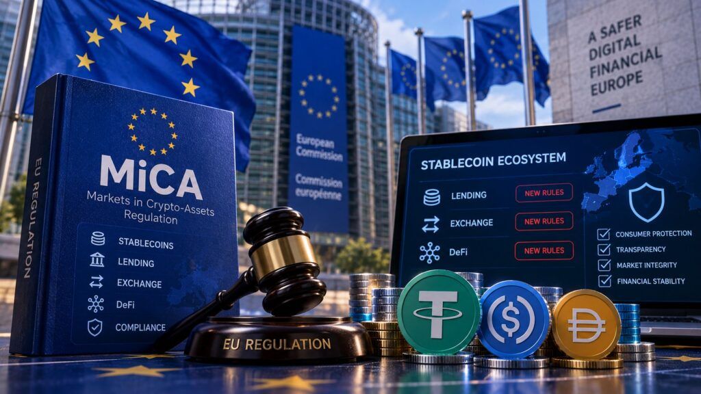 Stablecoin, l’Europa chiude il rendimento indiretto: lending e DeFi nel mirino 2 stablecoin europa rendimento lending defi mica
