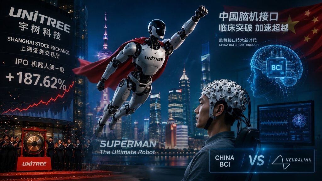 Unitree vola in Borsa con Superman mentre la Cina accelera sulle interfacce cervello-computer 2 unitree superman ipo cina bci neuralink