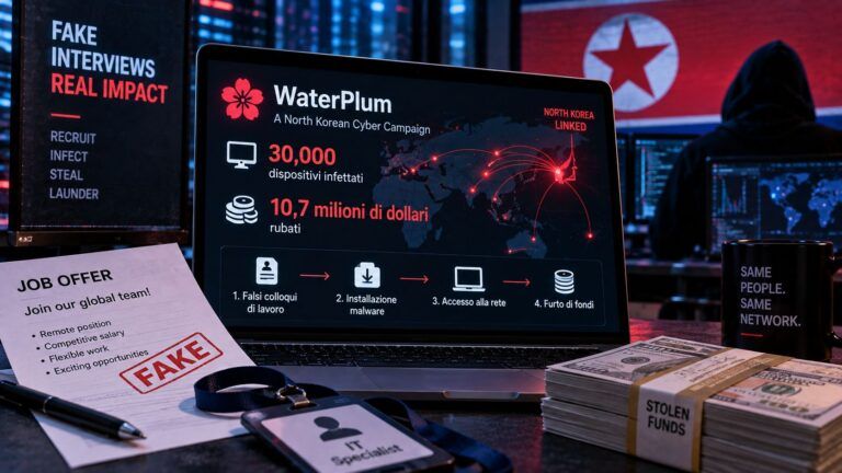 waterplum 30000 dispositivi contagious interview corea nord
