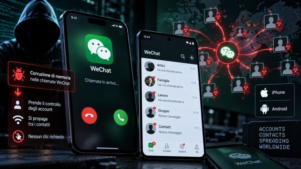 WeWorm prende il controllo di WeChat con una chiamata zero-click su iPhone e Android 2 weworm wechat zero click iphone android