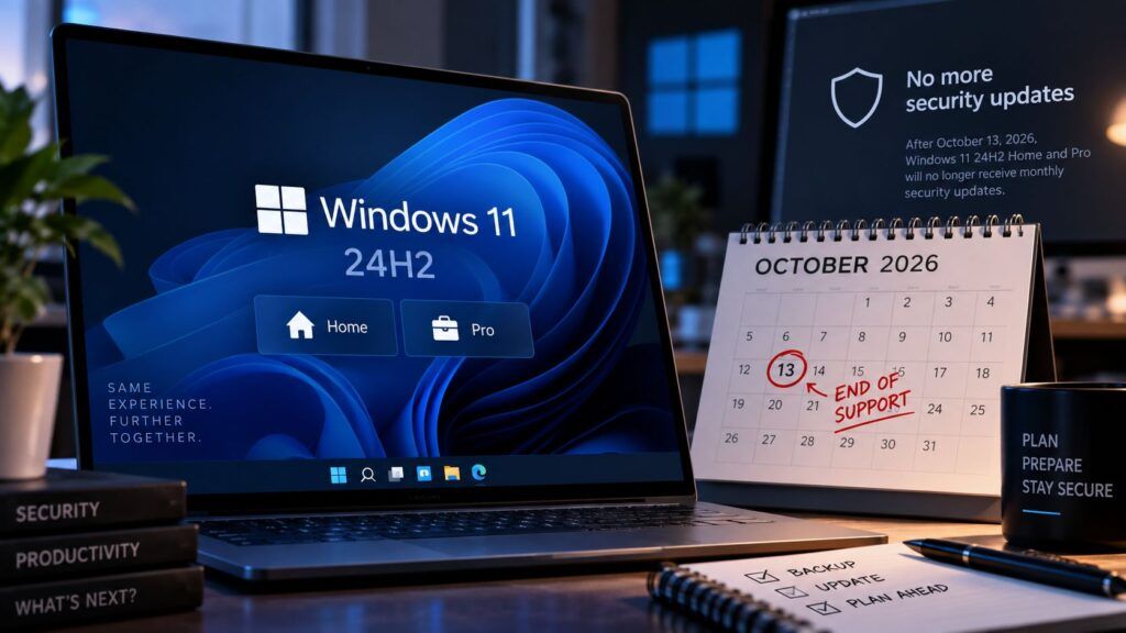Windows 11 24H2 finisce il supporto il 13 ottobre: Home e Pro devono aggiornare 2 windows 11 24h2 fine supporto 13 ottobre 2026
