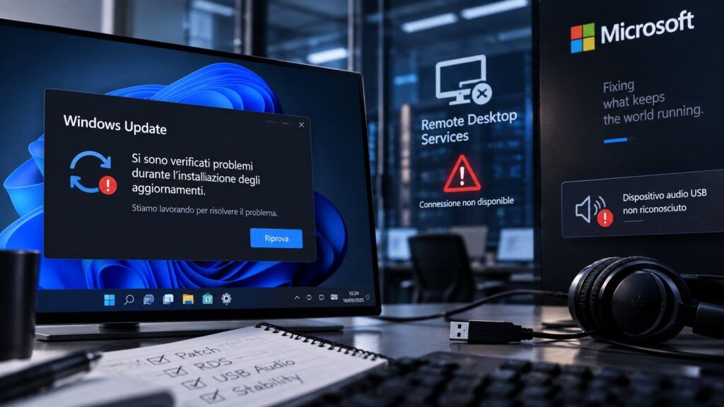 Windows, gli update di settembre rompono RDS e audio USB: KB5124008 apre due nuovi fronti 2 windows settembre rds audio usb kb5124008