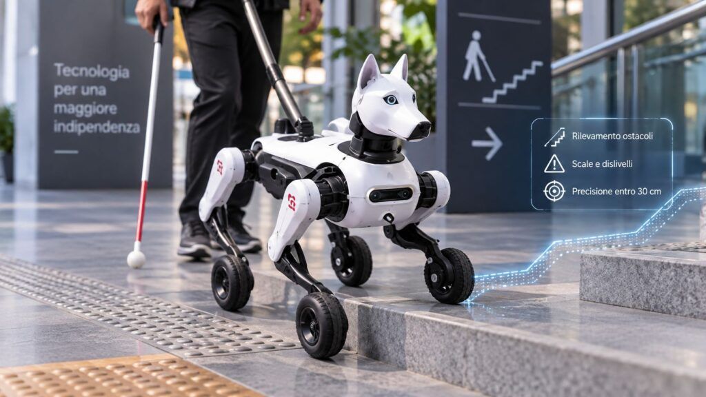 Xiaoyuan debutta in Cina: il robot cane guida supera scale e ostacoli sospesi 2 xiaoyuan robot cane guida cina non vedenti